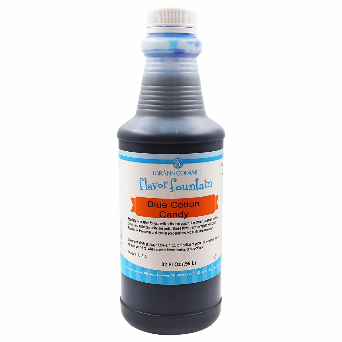 Blue Cotton Candy Flavor - 4 oz. - 32 oz. - Ice Cream and Beverage Flavors - LorAnn Oils - Canadian Distribution - Ships Free Within Canada on Orders Above CAD $199 - Image 2