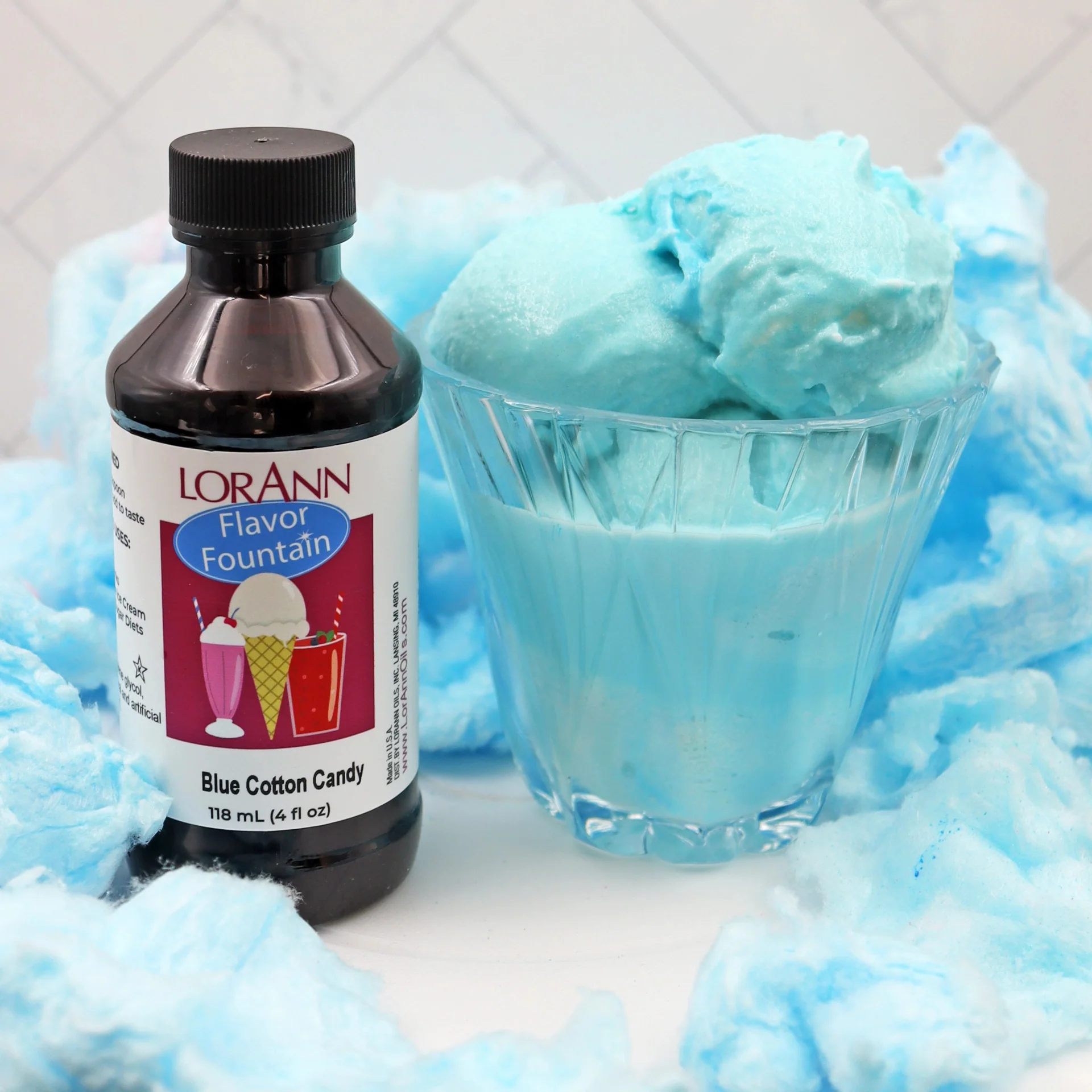 Blue Cotton Candy Flavor - 4 oz. - 32 oz. - Ice Cream and Beverage Flavors - LorAnn Oils - Canadian Distribution - Ships Free Within Canada on Orders Above CAD $199 - Image 5