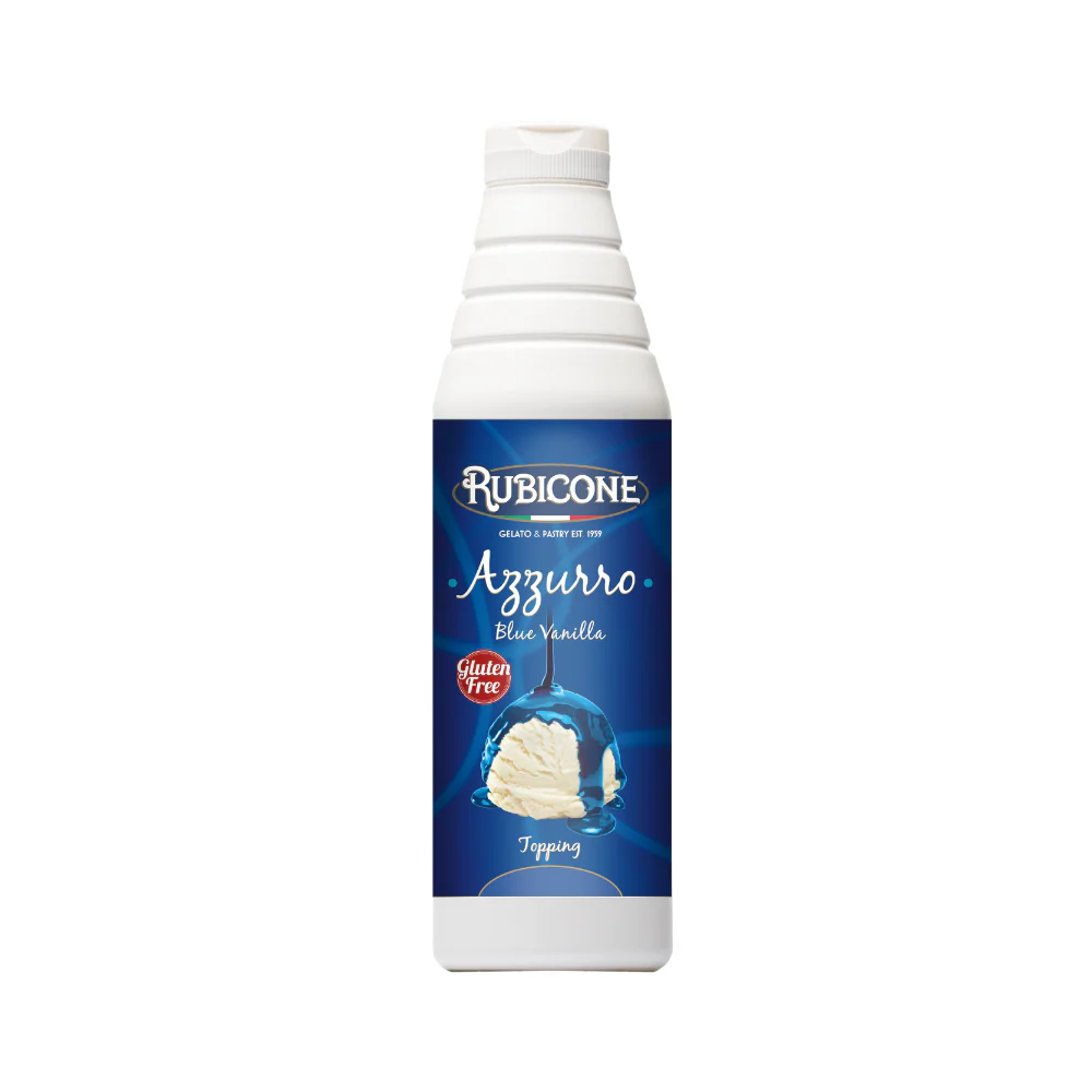 "PRE-ORDER" Blue Vanilla Topping - 1 KG Squeeze Bottle - Rubicone Canada - Ships Free Within Canada on Orders Above CAD $199