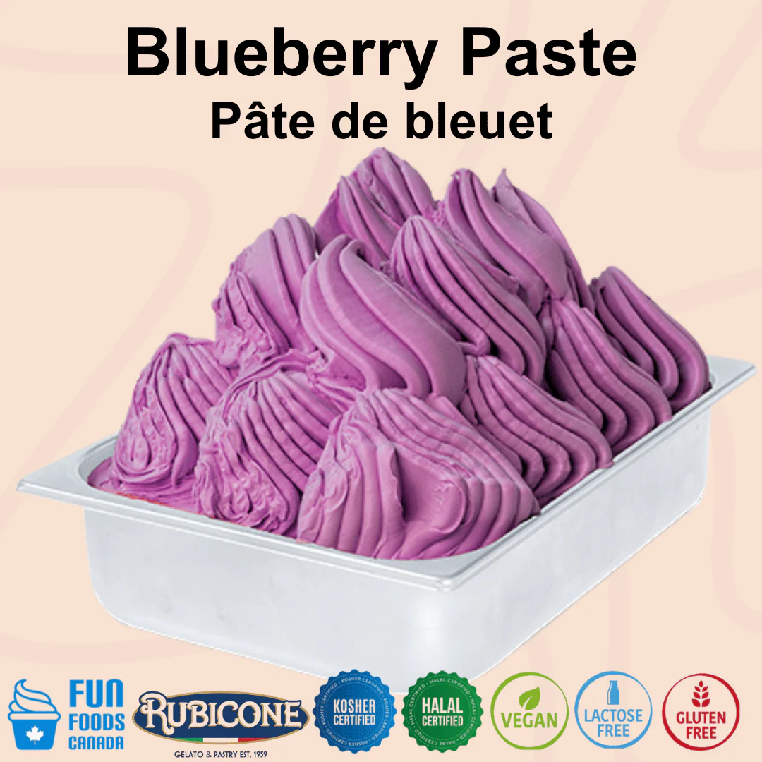 "PRE-ORDER" Blueberry Paste - Fruit Gelato Pastes - Case of 2 x 3 KG Buckets - Rubicone Canada - Ships Free Within Canada on Orders Above CAD $199