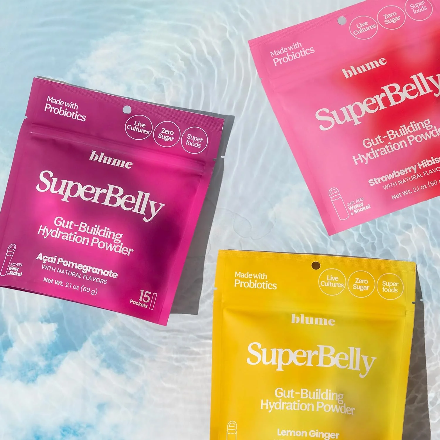 Blume โ SuperBelly Hydration Packets โ Strawberry Hibiscus โ 15 Sticks โ Ships Free Within Canada on Orders Above CAD $199 - Image 6