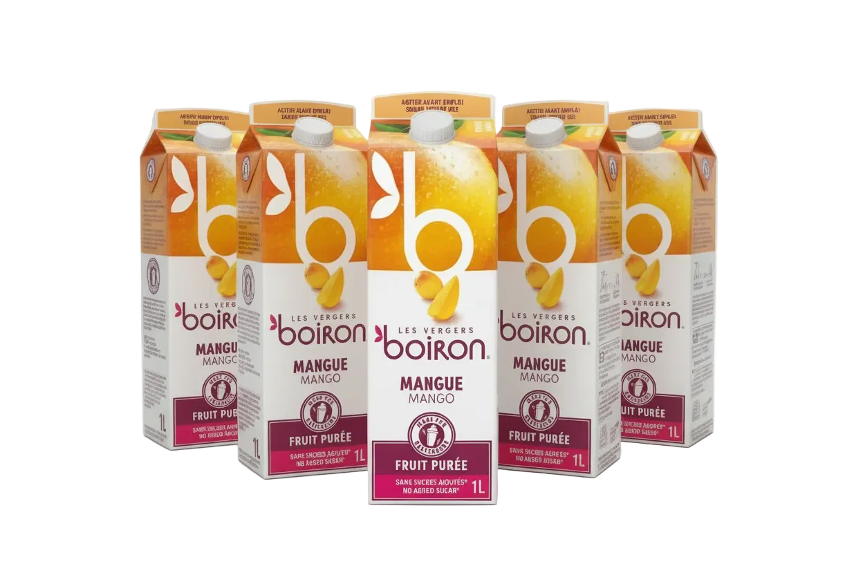 Boiron Shelf-Stable Mango Fruit Puree - Case of 6 x 1KG - Canadian Distribution - Ships Free Within Canada on Orders Above CAD $199