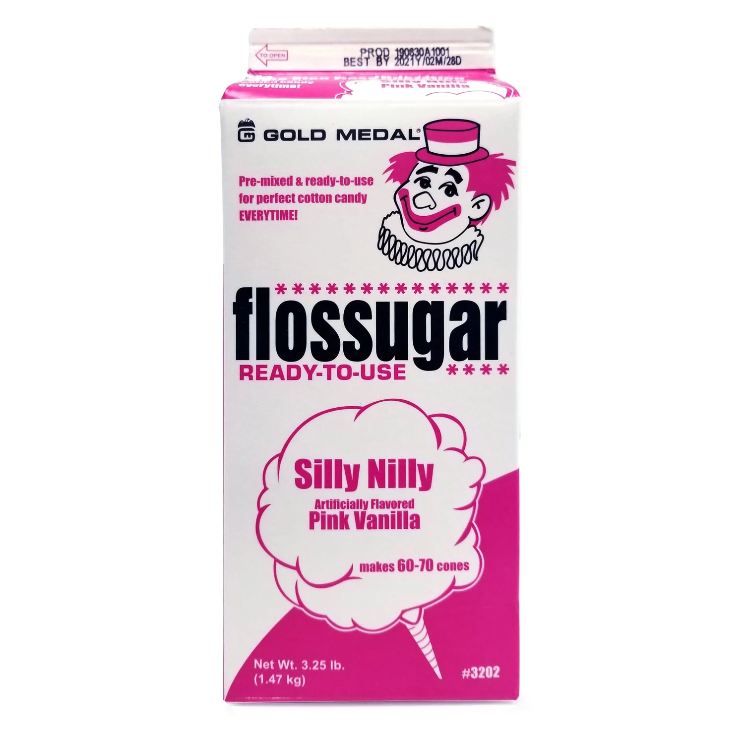 Boo Blue/Silly Nilly Cotton Candy Flossugar Combo Pack | Cotton Candy Supplies Canada | 6 x 3.25lbs per case | Ships Free Within Canada on Orders Above CAD $199 - Image 8