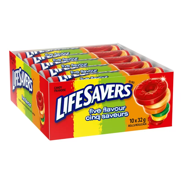 Box of Rolls - 4 Cases x 20 Rolls x 32 g - Lifesavers - Canadian Distribution - Ships Free Within Canada on Orders Above CAD $199