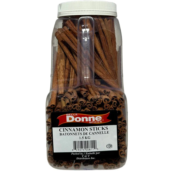 Belle Donne - CINNAMON STICKS 6IN 1.5KG - Seasonings & Spices - Canadian Distribution - Ships Free Within Canada on Orders Above CAD $199