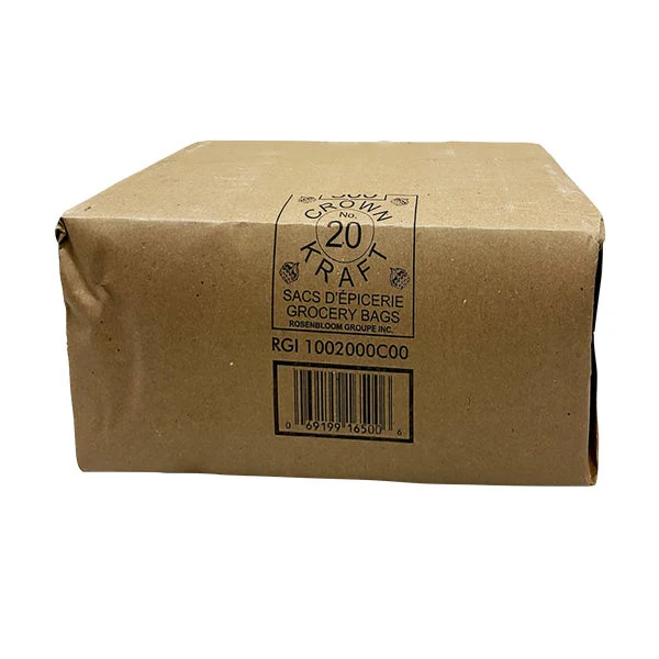 Brown Grocery Bag 20lb - Pack Of 500 - Disposables, Restaurant Packaging and Take-Out Supplies - Canadian Distribution - Ships Free Within Canada on Orders Above CAD $199 - Image 2