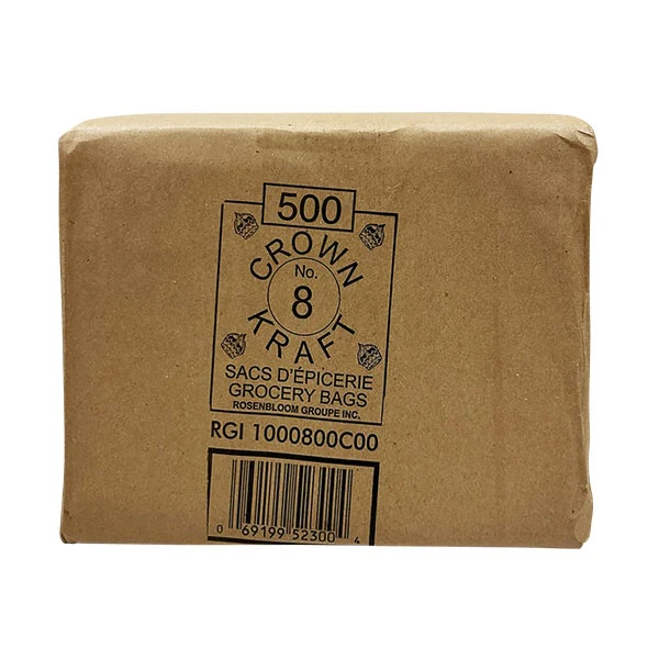 Brown Grocery Bag 8lb - Pack Of 500 - Disposables, Restaurant Packaging and Take-Out Supplies - Canadian Distribution - Ships Free Within Canada on Orders Above CAD $199 - Image 2