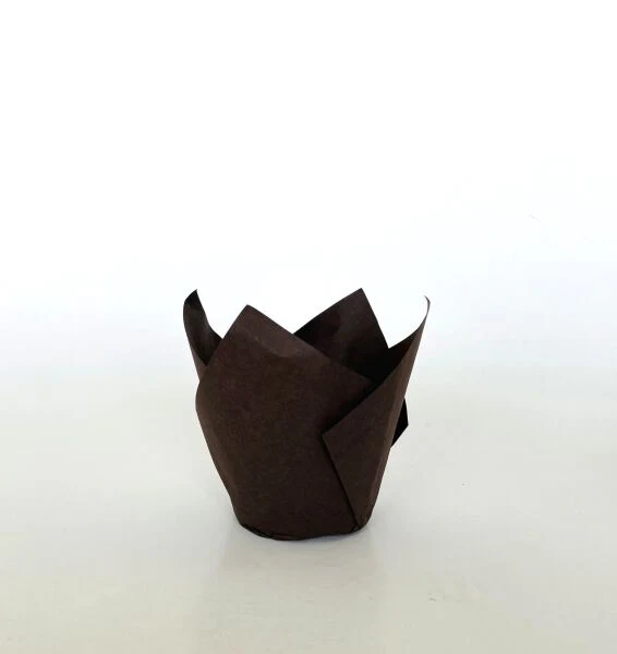 Brown Tulip Muffin Cup 2" x 2.1" 25sl/5000cs - Disposable Take Away Food Packaging - Canadian Distribution