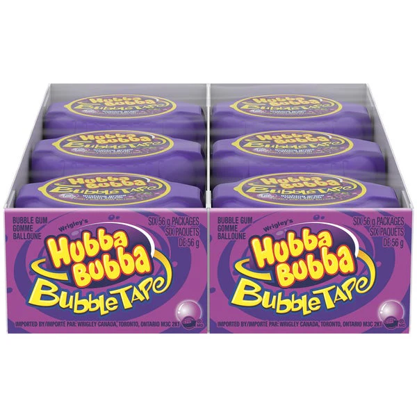 Bubble Tape Grape - 4 Cases x 12 Packs x 56 g - Hubba Bubba - Canadian Distribution - Ships Free Within Canada on Orders Above CAD $199 - Image 2