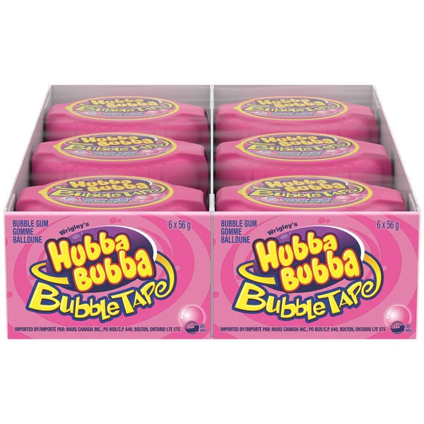 Bubble Tape Original - 4 Cases x 12 Rolls x 56 g - Hubba Bubba - Canadian Distribution - Ships Free Within Canada on Orders Above CAD $199 - Image 2