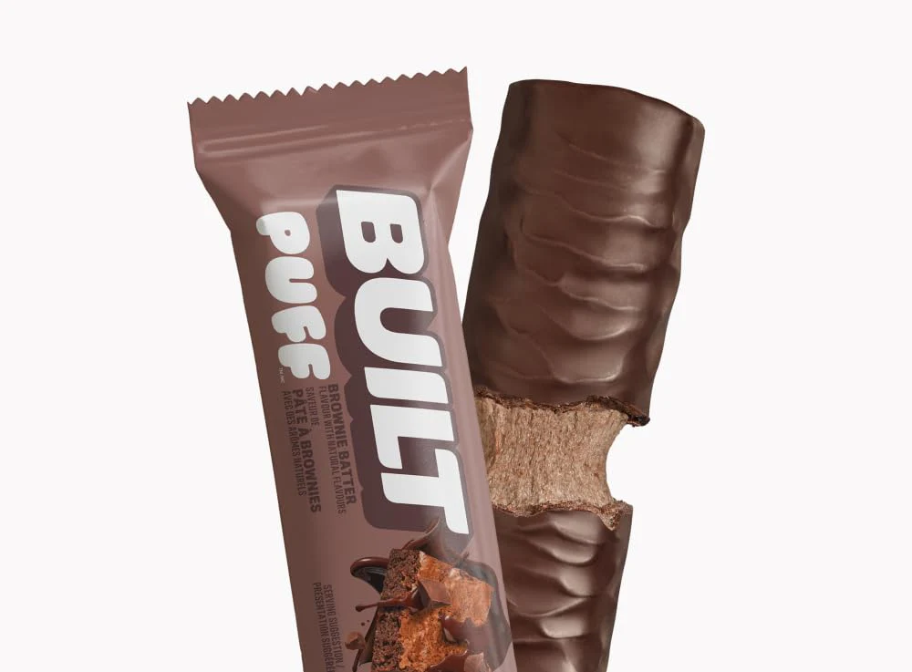 Built Bar Puff Protein Bars – Brownie Batter Flavor (12-Count Box) - Canadian Distribution - Ships Free Within Canada on Orders Above CAD $199 - Image 4