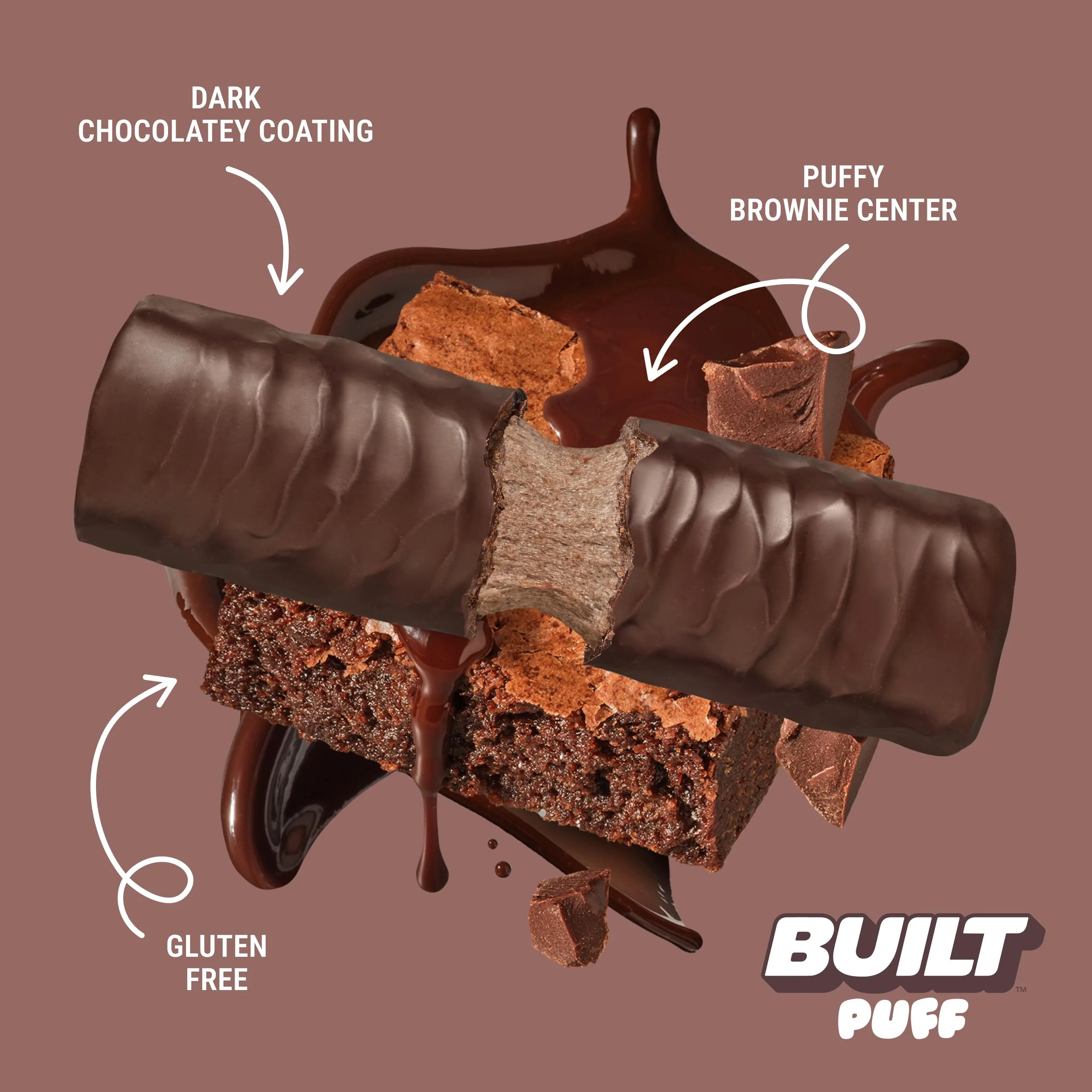 Built Bar Puff Protein Bars – Brownie Batter Flavor (12-Count Box) - Canadian Distribution - Ships Free Within Canada on Orders Above CAD $199 - Image 8