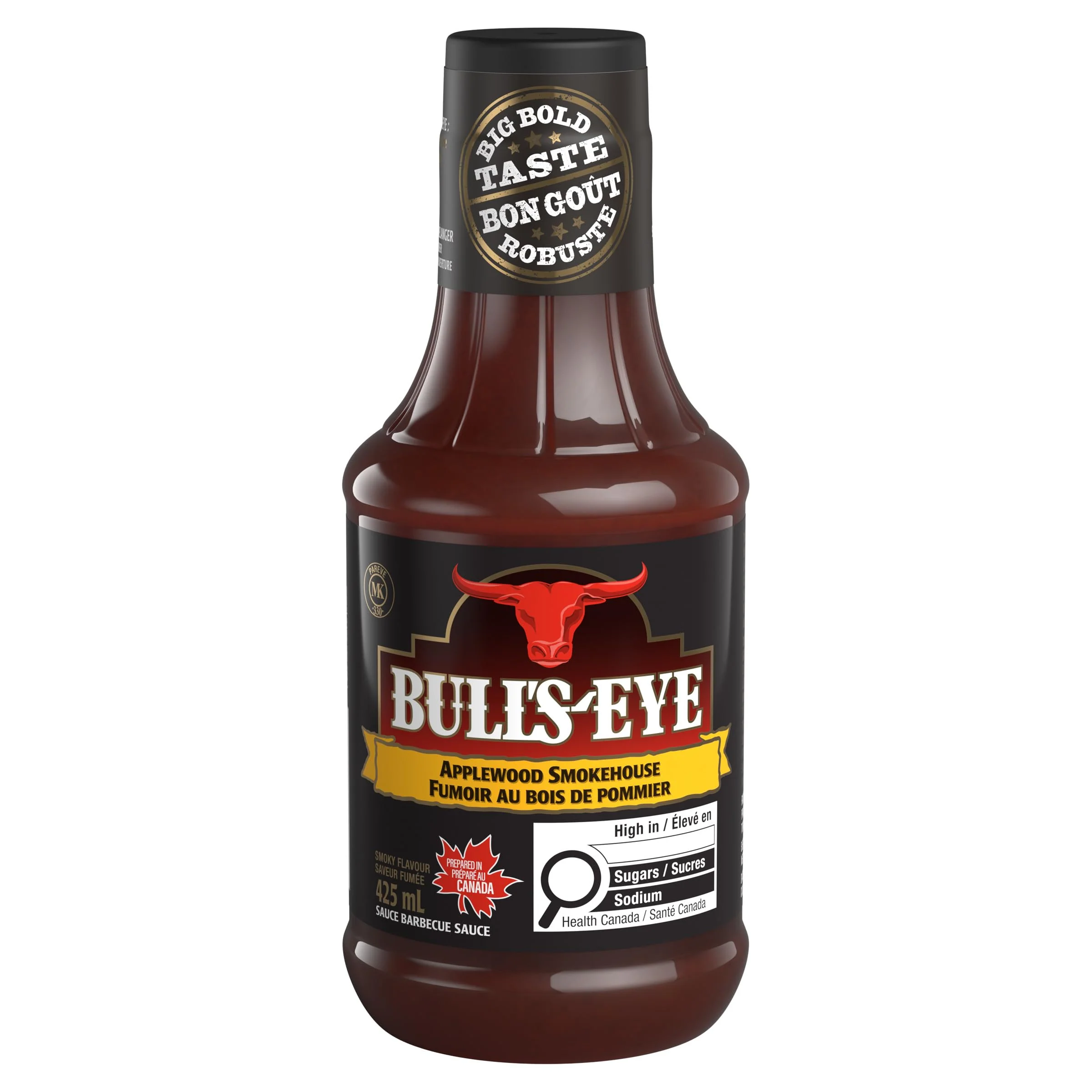 Bull's-Eye Applewood Smokehouse Barbecue Sauce, 2 x 425 mL - Canadian Distribution - Ships Free Within Canada on Orders Above CAD $199