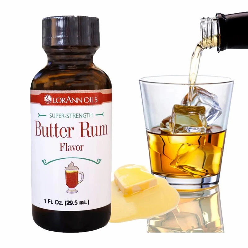 Butter Rum Flavoring - Super Strength Flavor 1 oz., 16 oz., 1 Gallon, 5 Gallons - Ships Free Within Canada on Orders Above CAD $199