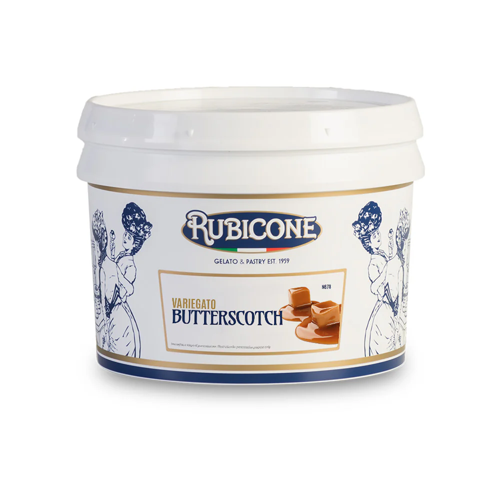 "PRE-ORDER" Butterscotch Sundae Dessert Topping - Case of 2 x 3 KG Buckets - Butterscotch Variegate - Rubicone Canada - Ships Free Within Canada on Orders Above CAD $199 - Image 2