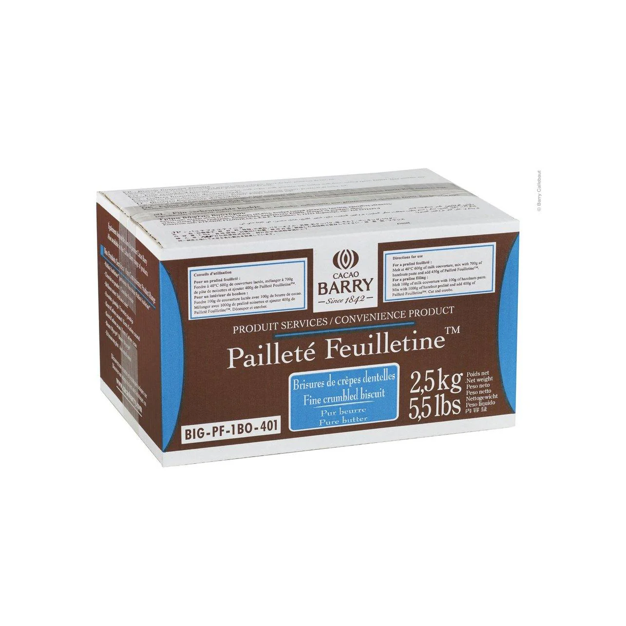 CACAO BARRY Fine Crumbled Biscuit – Paillete Feuilletine - 2.5kg - Canadian Distribution - Ships Free Within Canada on Orders Above CAD $199 - Image 2