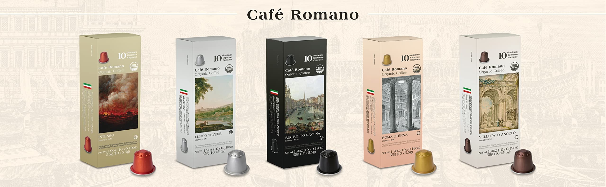 Café Romano – Organic Espresso Pods – Variety Pack – 100 Pods - Canadian Distribution - Ships Free Within Canada on Orders Above CAD $199 - Image 5