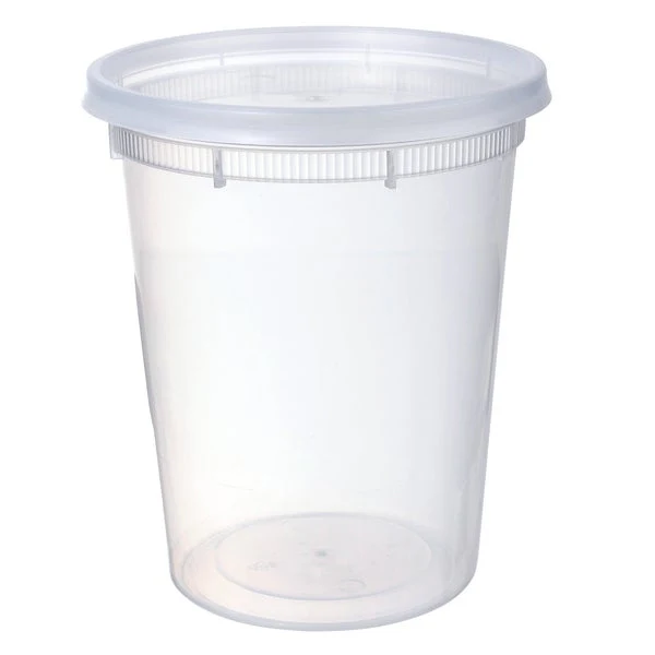 Café Express 32-oz Deli Containers with Lids - Pack of 240 - Disposables, Restaurant Packaging and Take-Out Supplies - Canadian Distribution - Ships Free Within Canada on Orders Above CAD $199