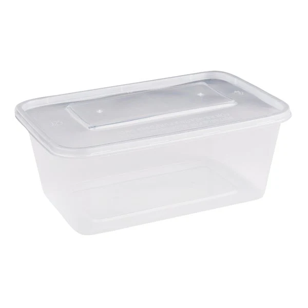 Café Express 33.8-oz Rectangular Containers with Lids - Pack of 300 - Disposables, Restaurant Packaging and Take-Out Supplies - Canadian Distribution - Ships Free Within Canada on Orders Above CAD $199