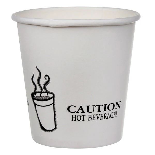 Café Express 4-oz Single Wall White Hot Cups - 5 packs of 100 - Disposables, Restaurant Packaging and Take-Out Supplies - Canadian Distribution - Ships Free Within Canada on Orders Above CAD $199 - Image 2