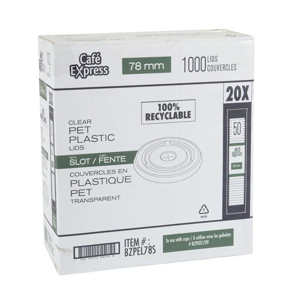 Cafe Express 78mm Lid - Pack Of 1000 - Disposables, Restaurant Packaging and Take-Out Supplies - Canadian Distribution - Ships Free Within Canada on Orders Above CAD $199 - Image 3