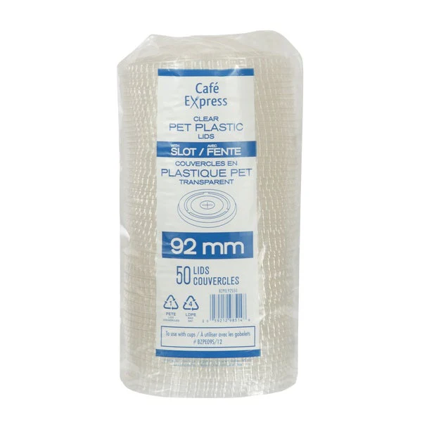 Cafe Express 92mm Slotted Lid For Cold Cups - Pack Of 1000 - Disposables, Restaurant Packaging and Take-Out Supplies - Canadian Distribution - Ships Free Within Canada on Orders Above CAD $199 - Image 2