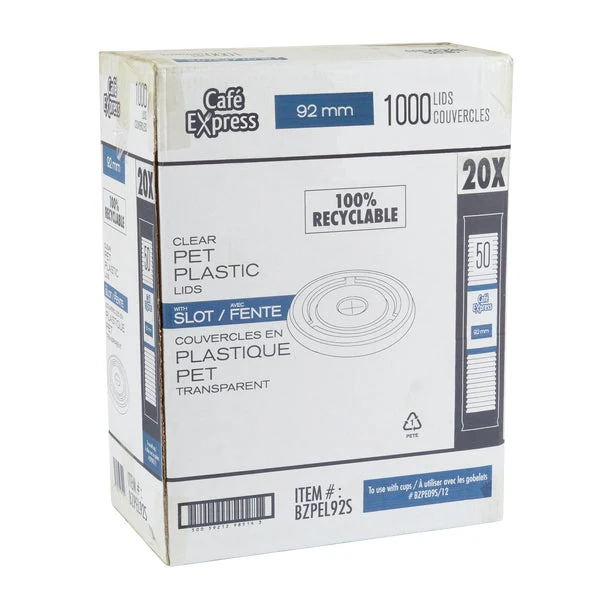 Cafe Express 92mm Slotted Lid For Cold Cups - Pack Of 1000 - Disposables, Restaurant Packaging and Take-Out Supplies - Canadian Distribution - Ships Free Within Canada on Orders Above CAD $199 - Image 3