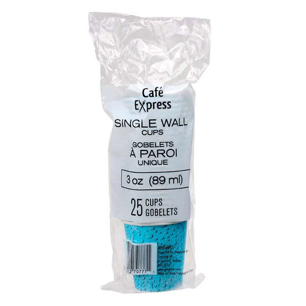 Café Express Single Wall 3-oz Water Cups - 5 packs of 100 - Disposables, Restaurant Packaging and Take-Out Supplies - Canadian Distribution - Ships Free Within Canada on Orders Above CAD $199
