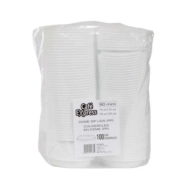 Café Express Sip Lid 90mm - 5 packs of 100 - Disposables, Restaurant Packaging and Take-Out Supplies - Canadian Distribution - Ships Free Within Canada on Orders Above CAD $199