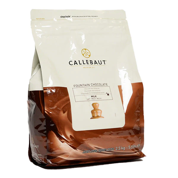 CALLEBAUT - MILK CHOCOLATE FOUNTAIN CALLETS 2.5KG - Barry Callebaut Canadian Distribution - Ships Free Within Canada on Orders Above CAD $199