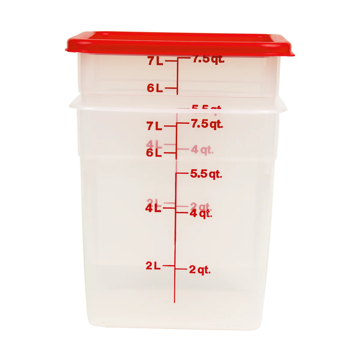 Cambro CamSquare Translucent Containers and Lids - 2 x 7.5 L - Restaurant Equipment and Smallwares - Canadian Distribution