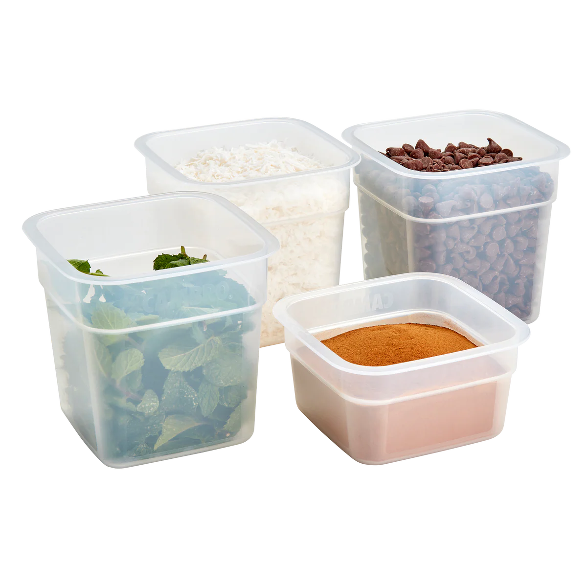Cambro Translucent - BPA Free - NSF Certified - Food Storage Containers with Covers - Total 16 Pieces  - Restaurant Equipment and Smallwares - Canadian Distribution
