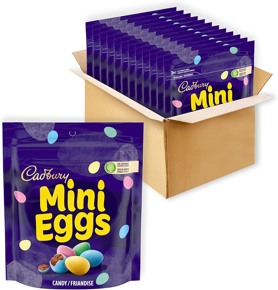 Pre-Order Item: Candy Chocolate Mini Eggs - 12 x 170 g - Cadbury Chocola - Restaurant and Foodservice Ingredients - Canadian Distribution - Ships Free Within Canada on Orders Above CAD $199