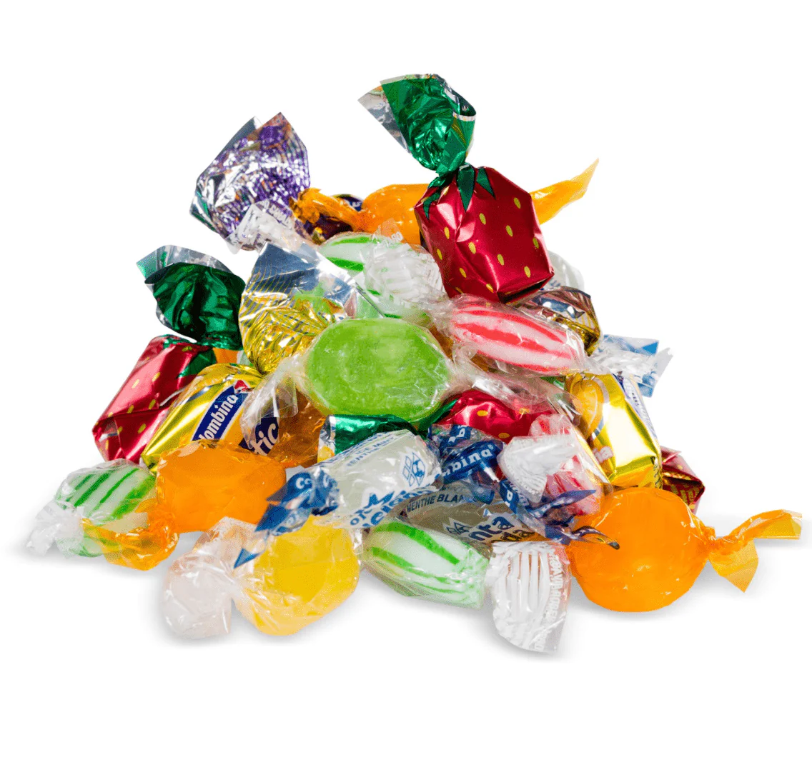 Candy Mint Wrapped Red Green Mix Combination - 1 x 6 kg - David Roberts - Restaurant and Foodservice Ingredients - Canadian Distribution - Ships Free Within Canada on Orders Above CAD $199