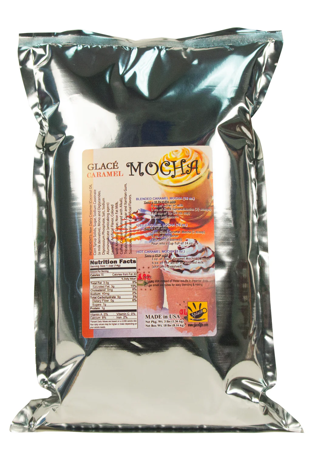 Caramel Mocha 4 in 1 Bubble Tea / Latte and Frappe Mix - Ships Free Within Canada on Orders Above CAD $199