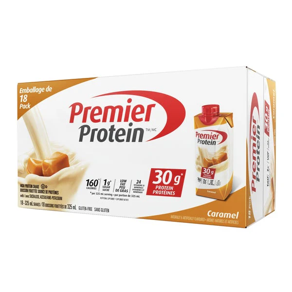 Caramel Shake - 18 Ă— 325 mL - Premier Protein - Health and Wellness - Canadian Distribution - Ships Free Within Canada on Orders Above CAD $199 - Image 2