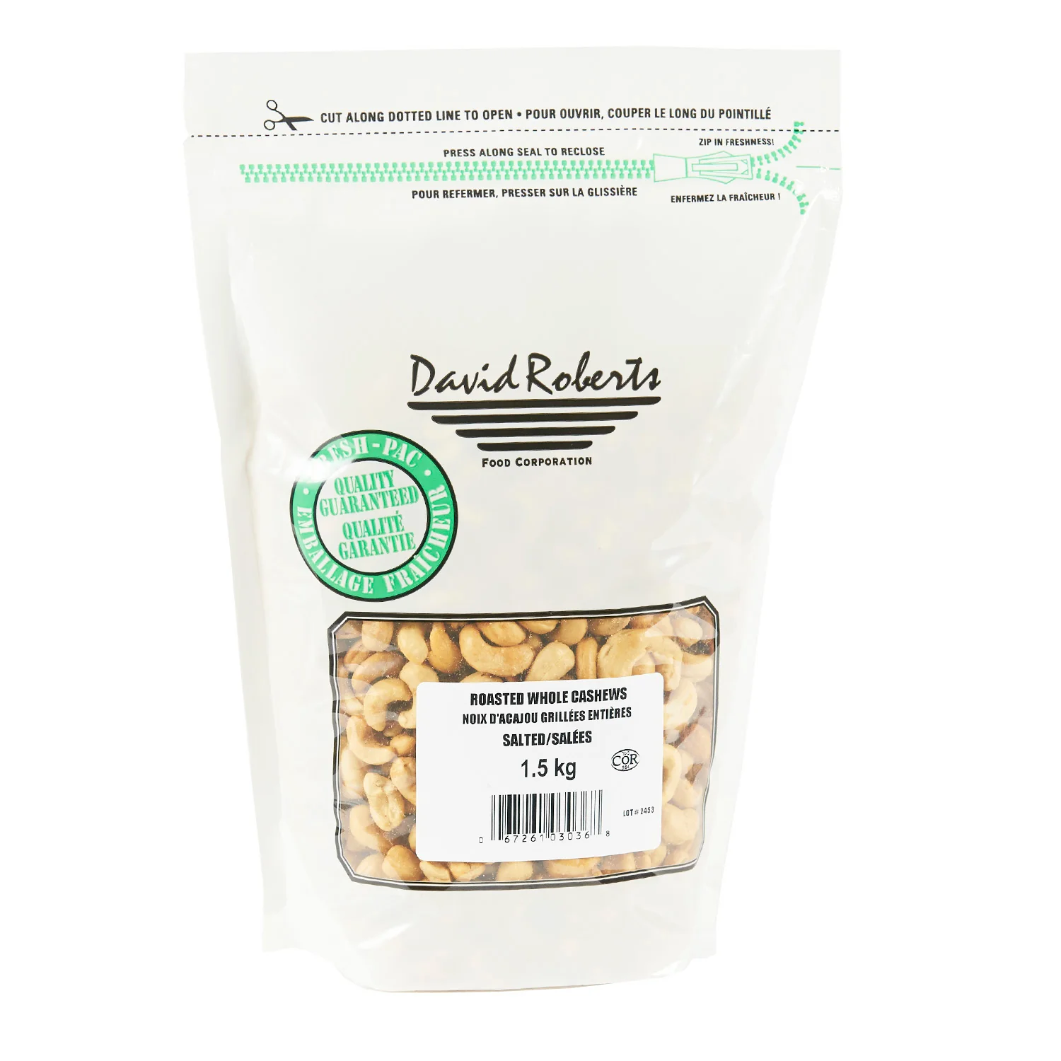 Cashew Whole Roasted Salted - 2 x 1.5 kg - David Roberts - Restaurant and Foodservice Ingredients - Canadian Distribution - Ships Free Within Canada on Orders Above CAD $199 - Image 2
