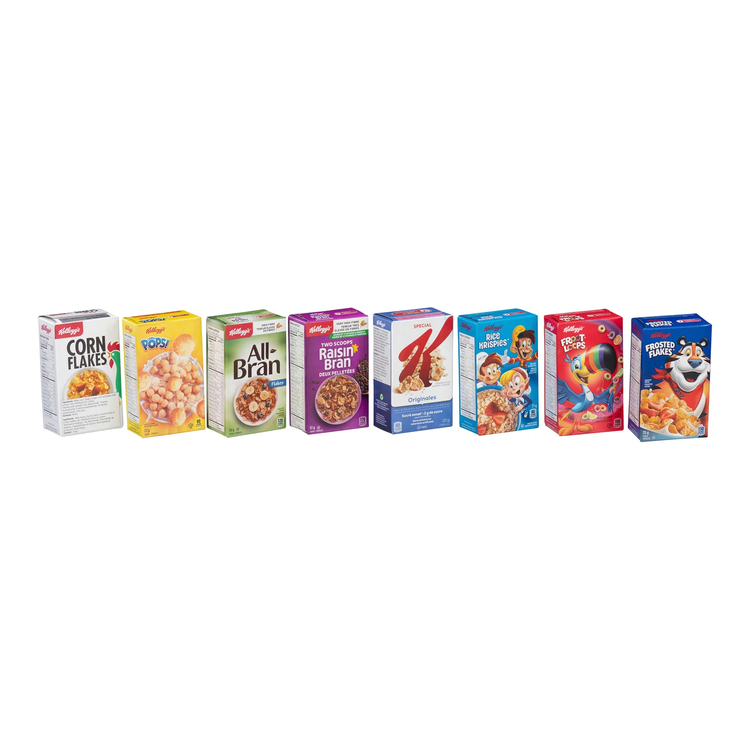 Cereal Assorted Individual - 70 x 30 g - Kellogg's - Restaurant and Foodservice Ingredients - Canadian Distribution - Ships Free Within Canada on Orders Above CAD $199