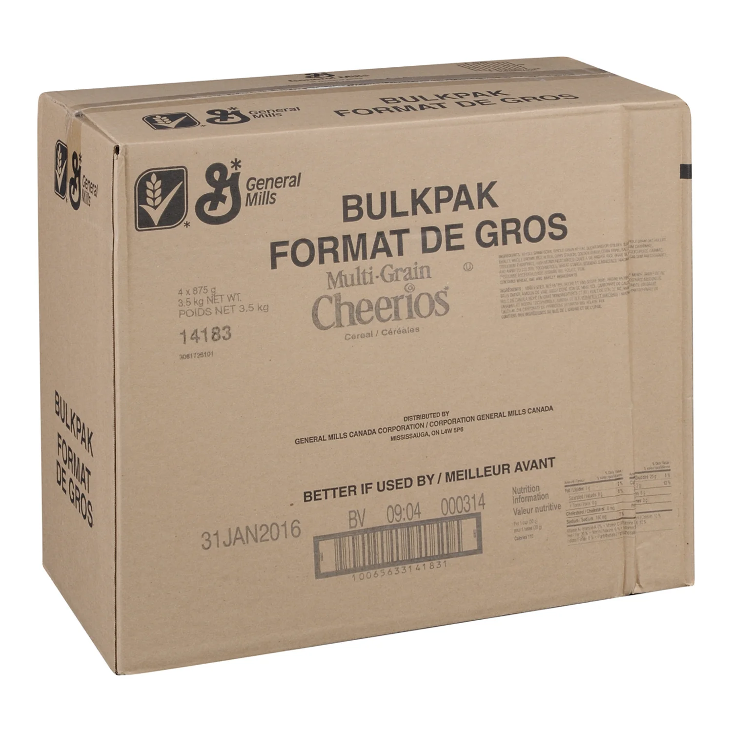 Cereal Cheerio Multigrain Bulk - 4 x 875 g - General Mills - Restaurant and Foodservice Ingredients - Canadian Distribution - Ships Free Within Canada on Orders Above CAD $199 - Image 2