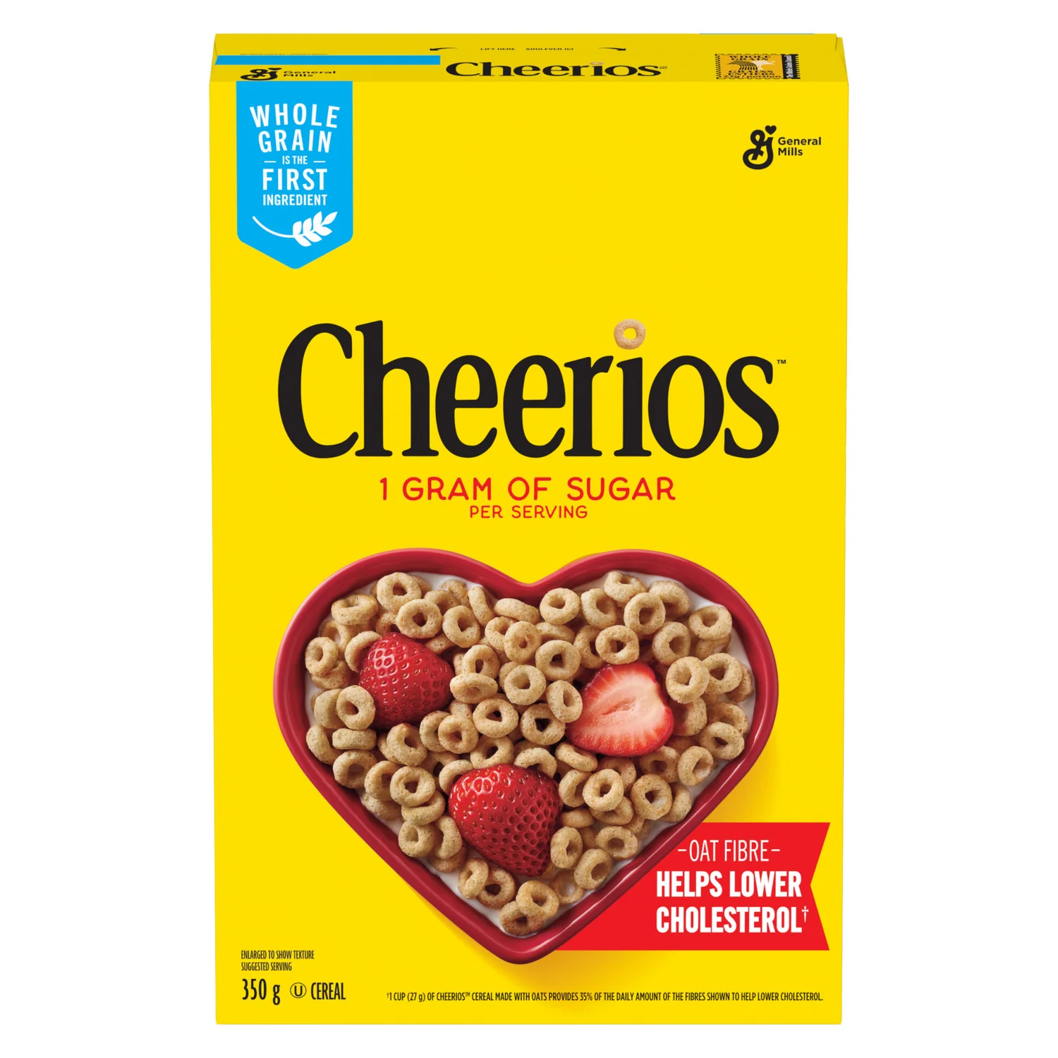 Cereal Cheerio Yellow Box - 14 x 350 g - General Mills - Restaurant and Foodservice Ingredients - Canadian Distribution - Ships Free Within Canada on Orders Above CAD $199