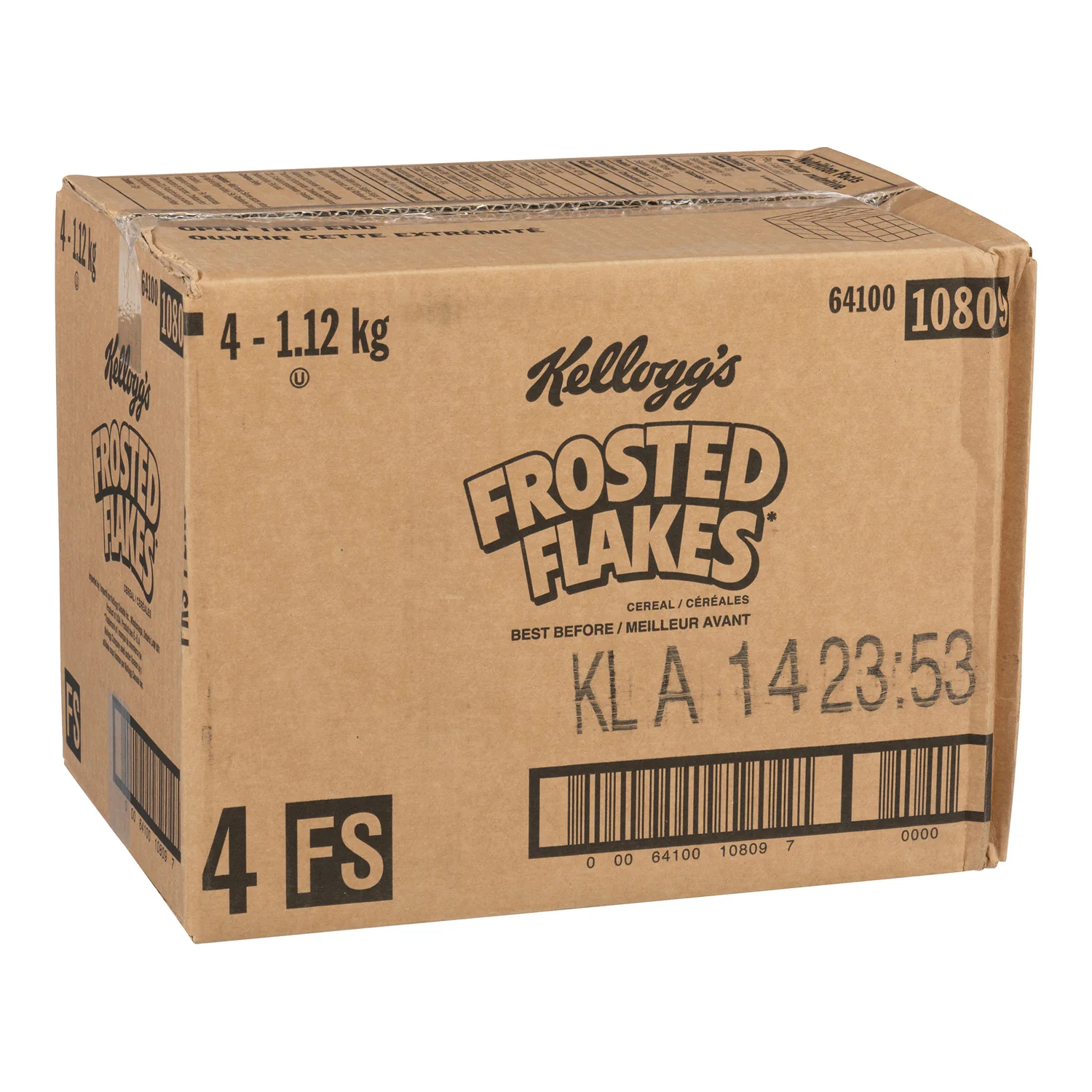Cereal Frosted Flakes Sleeve - 4 x 1120 g - Kellogg's - Restaurant and Foodservice Ingredients - Canadian Distribution - Ships Free Within Canada on Orders Above CAD $199 - Image 2