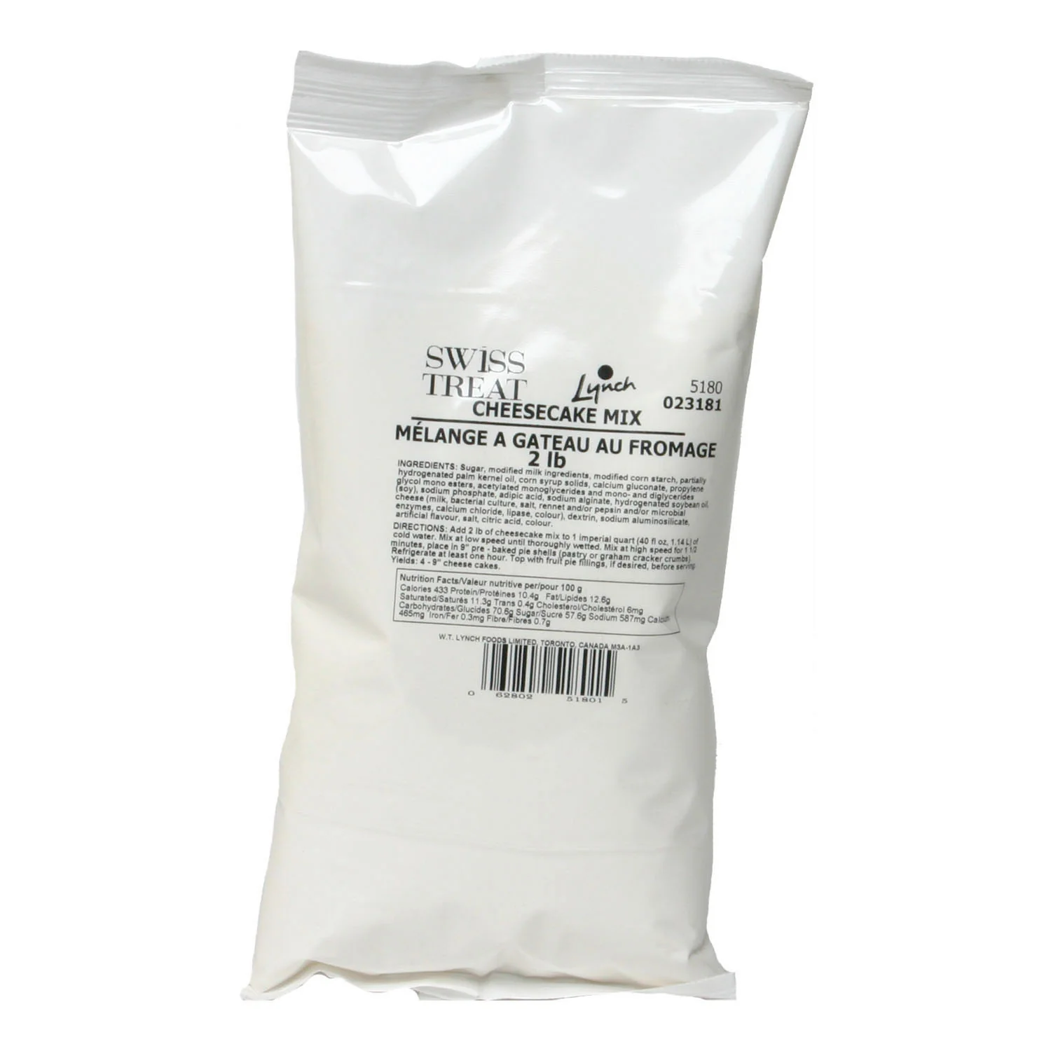 Cheesecake Mix - 6 x 2 Lbs. - Swiss Treat By Lynch - Baking Mixes and Ingredients - Canadian Distribution - Ships Free Within Canada on Orders Above CAD $199