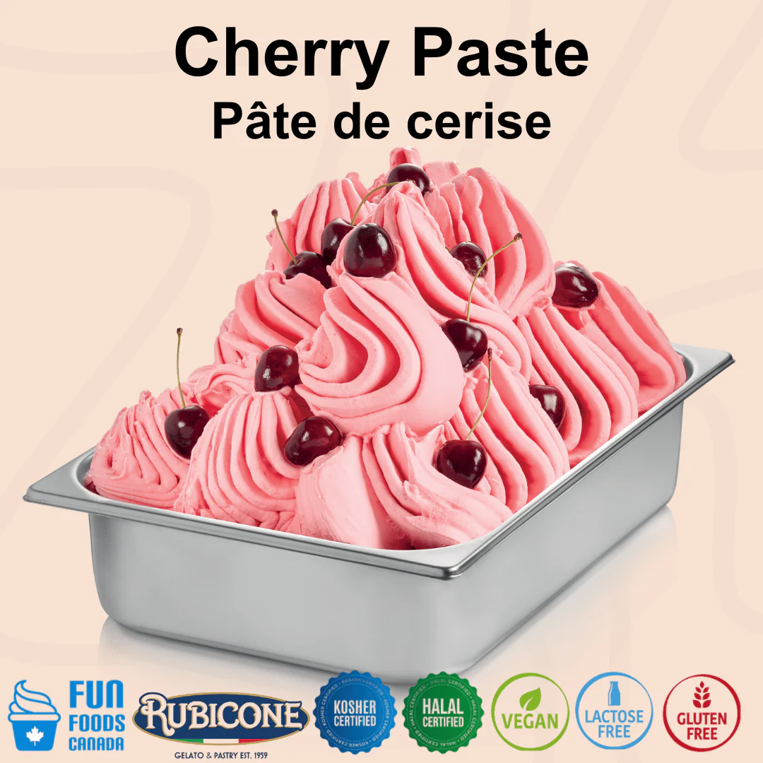 "PRE-ORDER" Cherry Paste - Fruit Gelato Pastes - Case of 2 x 3 KG Buckets - Rubicone Canada - Ships Free Within Canada on Orders Above CAD $199