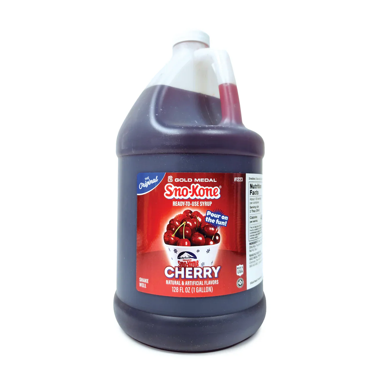 Cherry - Sno-Treat Sno-KoneĀ® Syrup and Slush Mix - 4 x 1 Gallon - Canadian Distribution - Ships Free Within Canada on Orders Above CAD $199