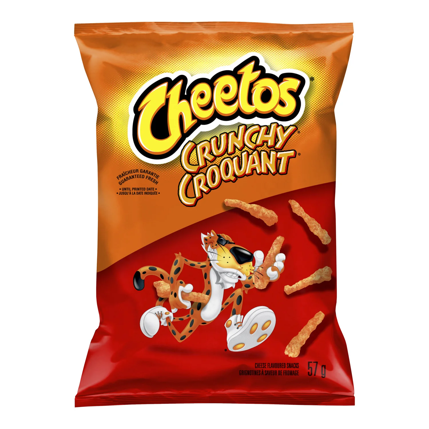 Chip Cheetos Crunchy 57 g. - 40 x 57 g - Cheetos - Restaurant and Foodservice Ingredients - Canadian Distribution - Ships Free Within Canada on Orders Above CAD $199