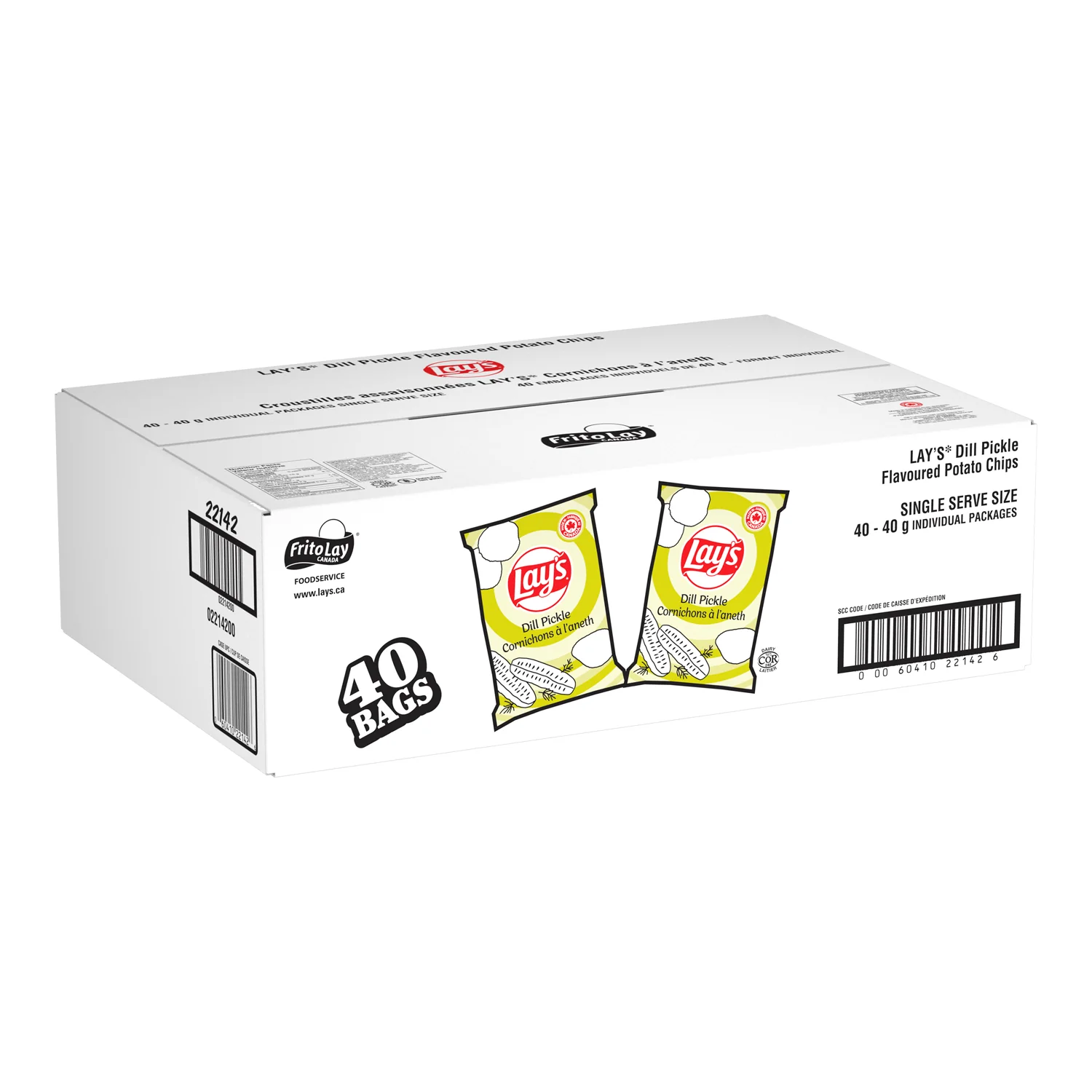 Chip Potato Dill Pickle - 40 x 40 g - Lays - Restaurant and Foodservice Ingredients - Canadian Distribution - Ships Free Within Canada on Orders Above CAD $199 - Image 3