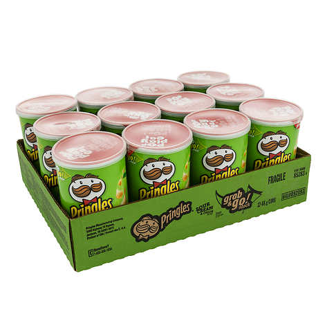 Chip Sour Cream Onion Pringles - 12 x 67 g - Pringle - Restaurant and Foodservice Ingredients - Canadian Distribution - Ships Free Within Canada on Orders Above CAD $199