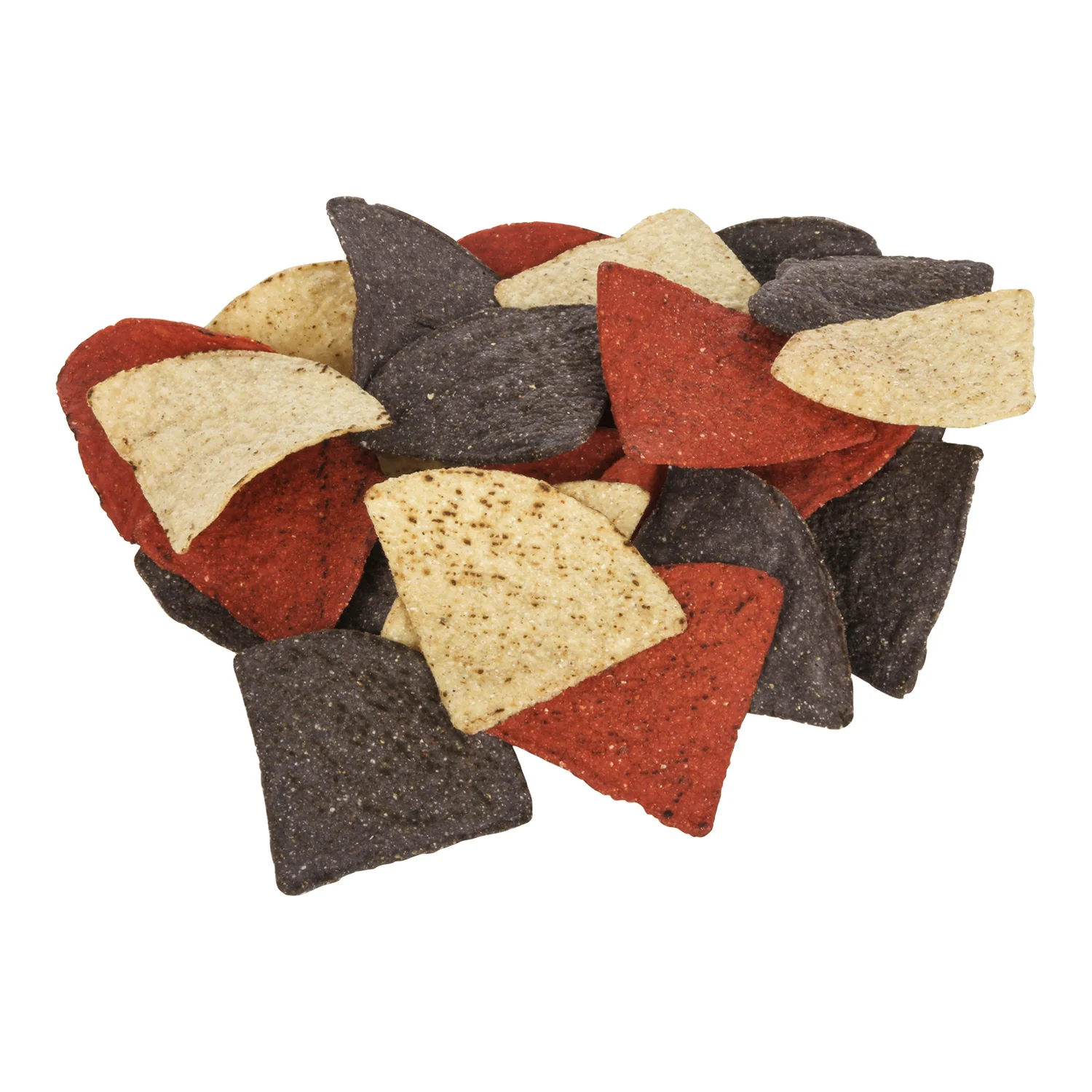 Chip Tortilla Tri-Colour Triangle - 6 x 2 lbs - Mission Foods - Restaurant and Foodservice Ingredients - Canadian Distribution - Ships Free Within Canada on Orders Above CAD $199