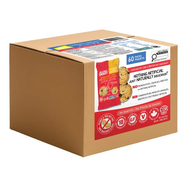 Chocolate Chip Cookies - 4 Cases x 12 Packs x 25 g - Allergy Smart - Canadian Distribution - Ships Free Within Canada on Orders Above CAD $199 - Image 5