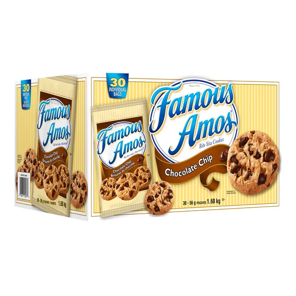 Chocolate Chip Cookies - 4 Cases x 30 Packs x 56 g - Famous Amos - Canadian Distribution - Ships Free Within Canada on Orders Above CAD $199 - Image 2